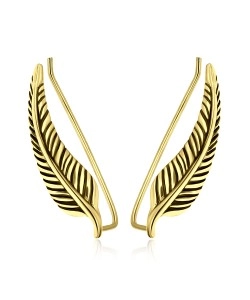 Silver Earring Leaf Shape EL-121-GP